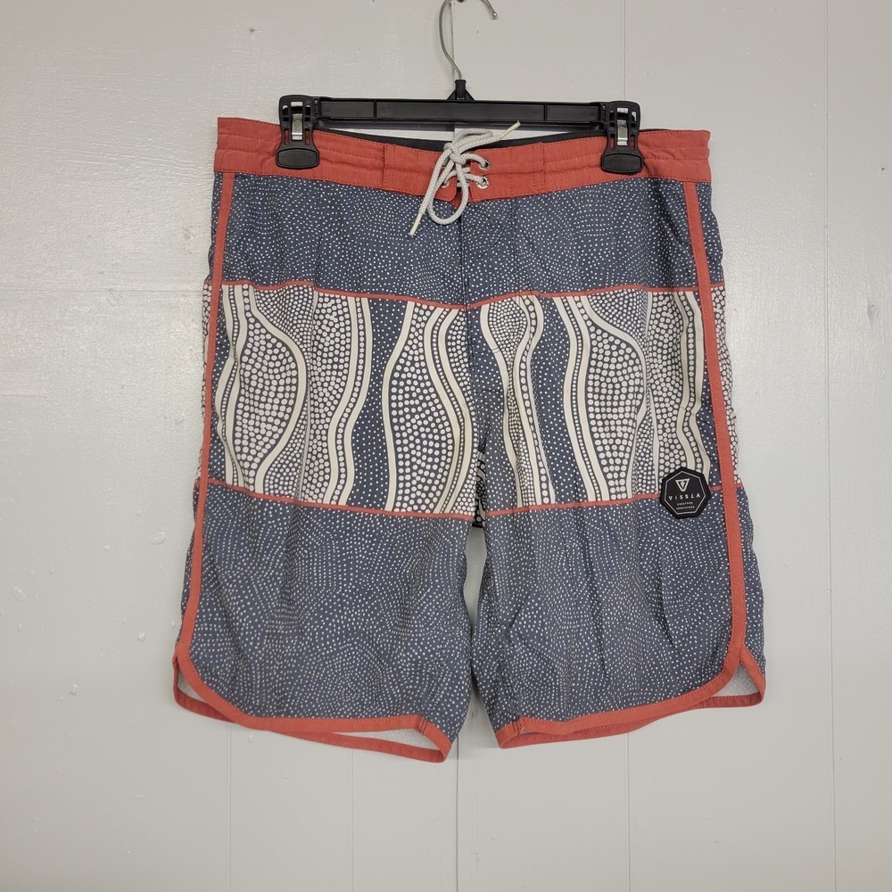 Vissla Waist 31 / Inseam 8.5" Board Shorts with Shoe string Front Tie